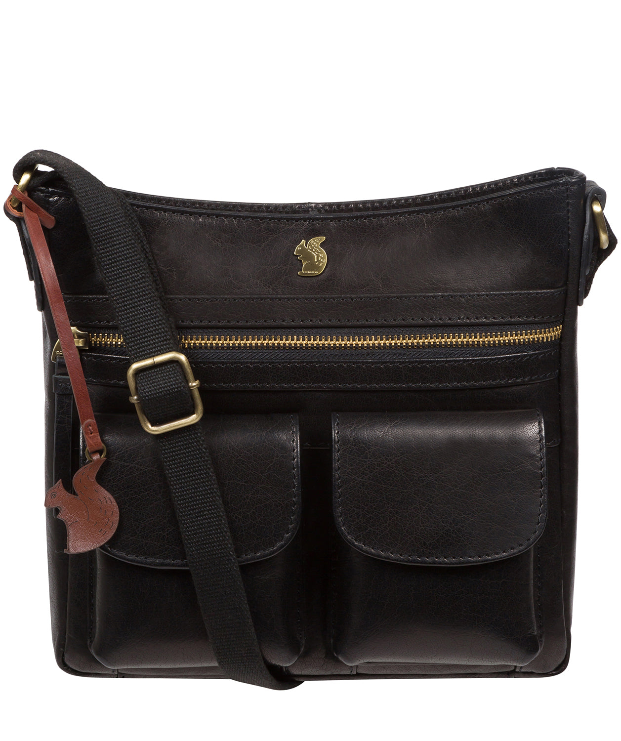 'Baby Bon' Black Leather Cross Body Bag