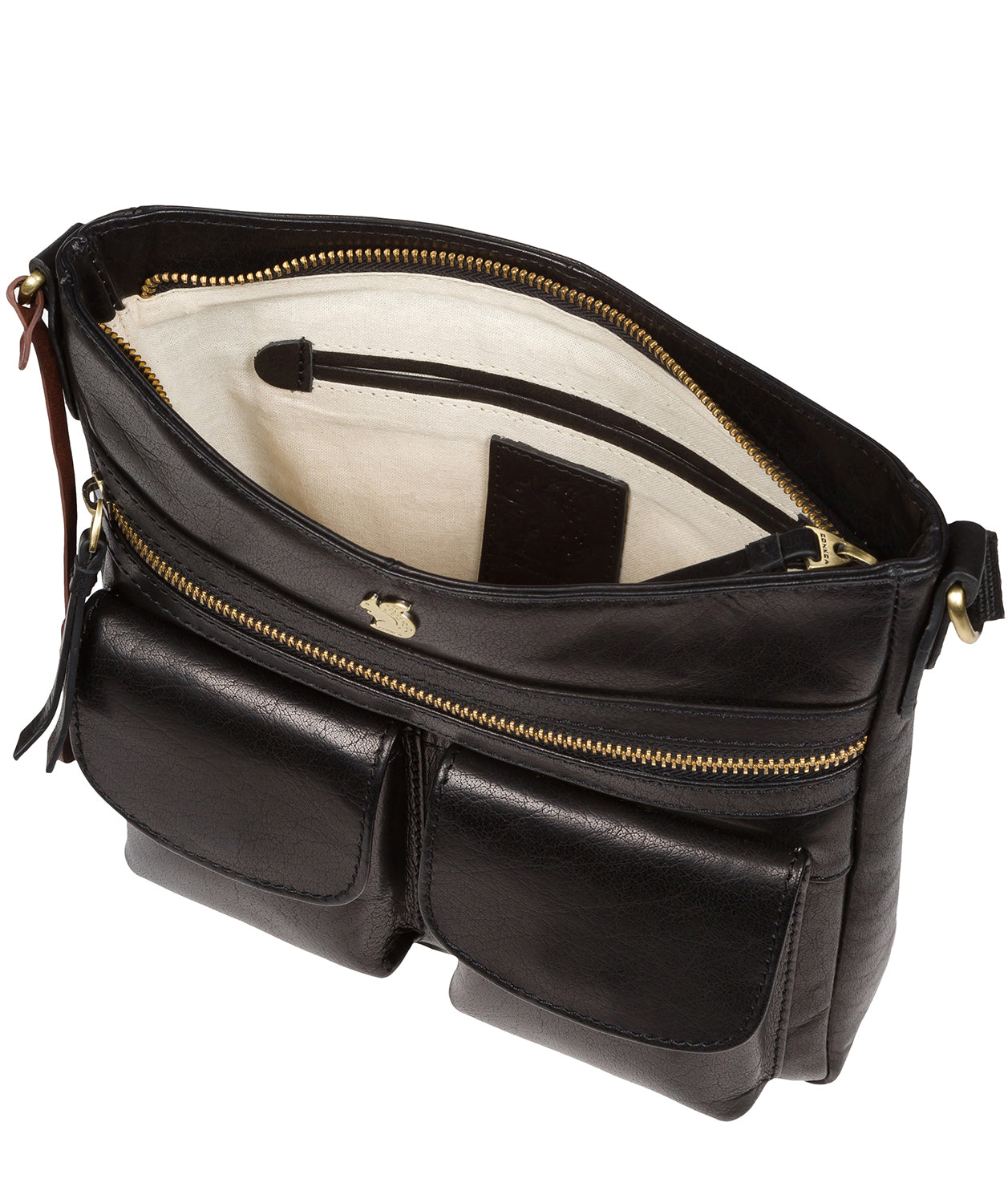 'Baby Bon' Black Leather Cross Body Bag