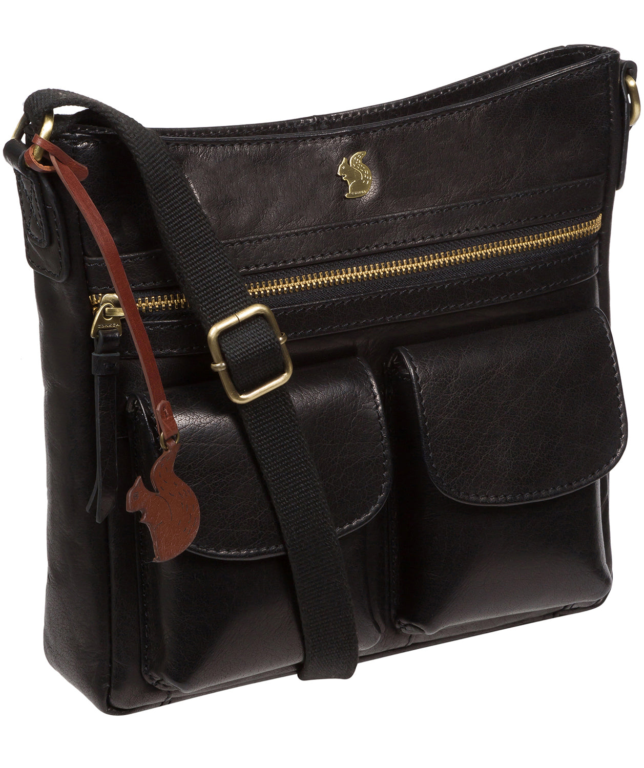 'Baby Bon' Black Leather Cross Body Bag