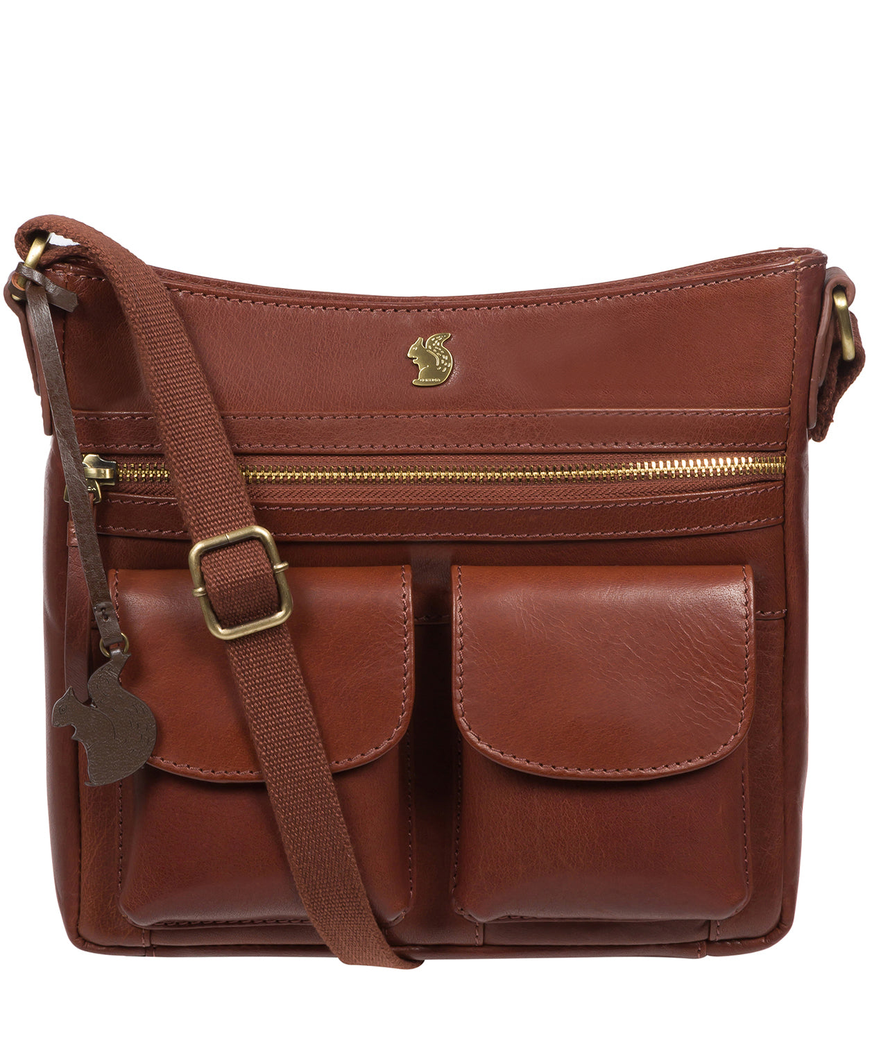 'Baby Bon' Conker Brown Leather Cross Body Bag