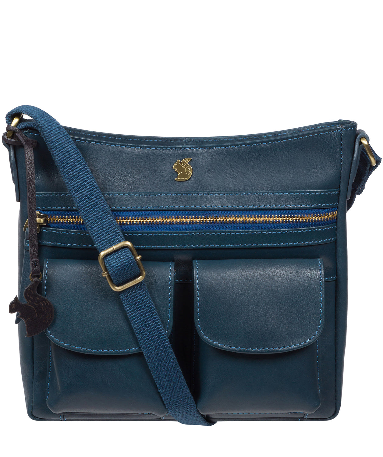 'Baby Bon' Snorkel Blue Leather Cross Body Bag