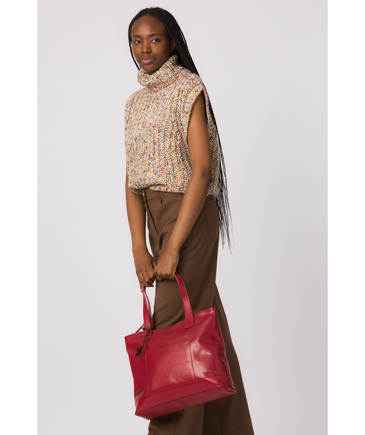 'Little Patience' Chilli Pepper Leather Tote Bag