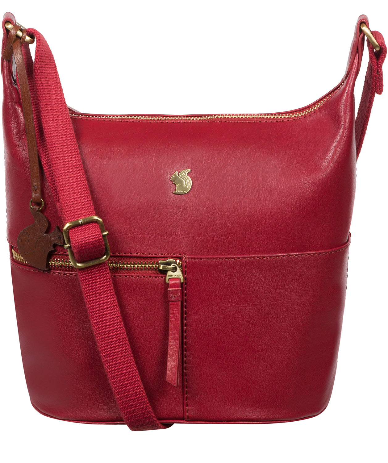 'Little Kristin' Chilli Pepper Leather Shoulder Bag