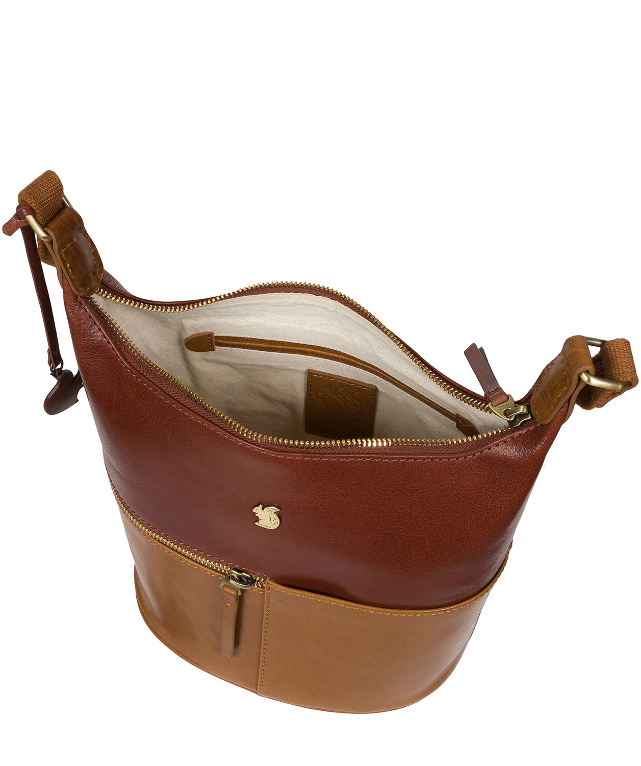 'Little Kristin' Dak Tan & Conker Brown Leather Shoulder Bag