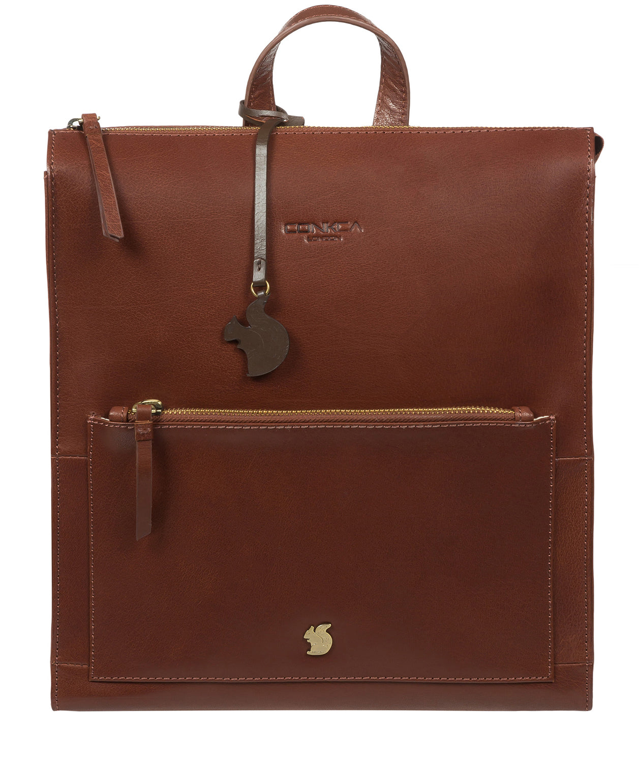 'Aok' Conker Brown Leather Backpack