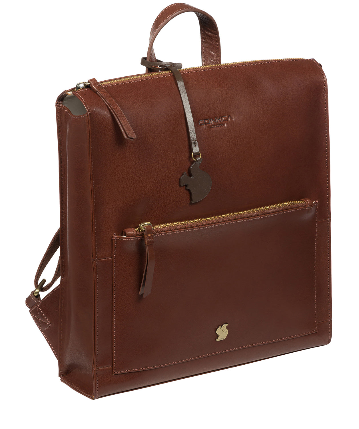 'Aok' Conker Brown Leather Backpack