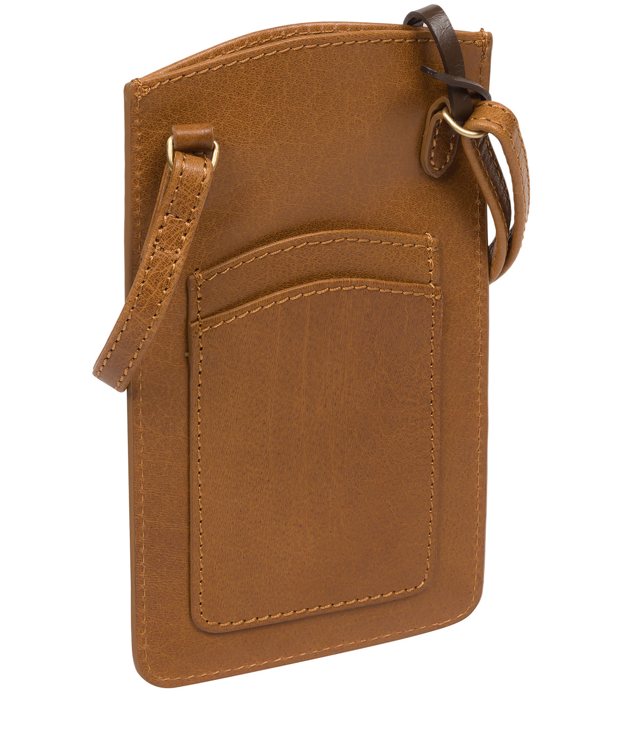 'Siren' Dark Tan Leather Cross Body Phone Bag