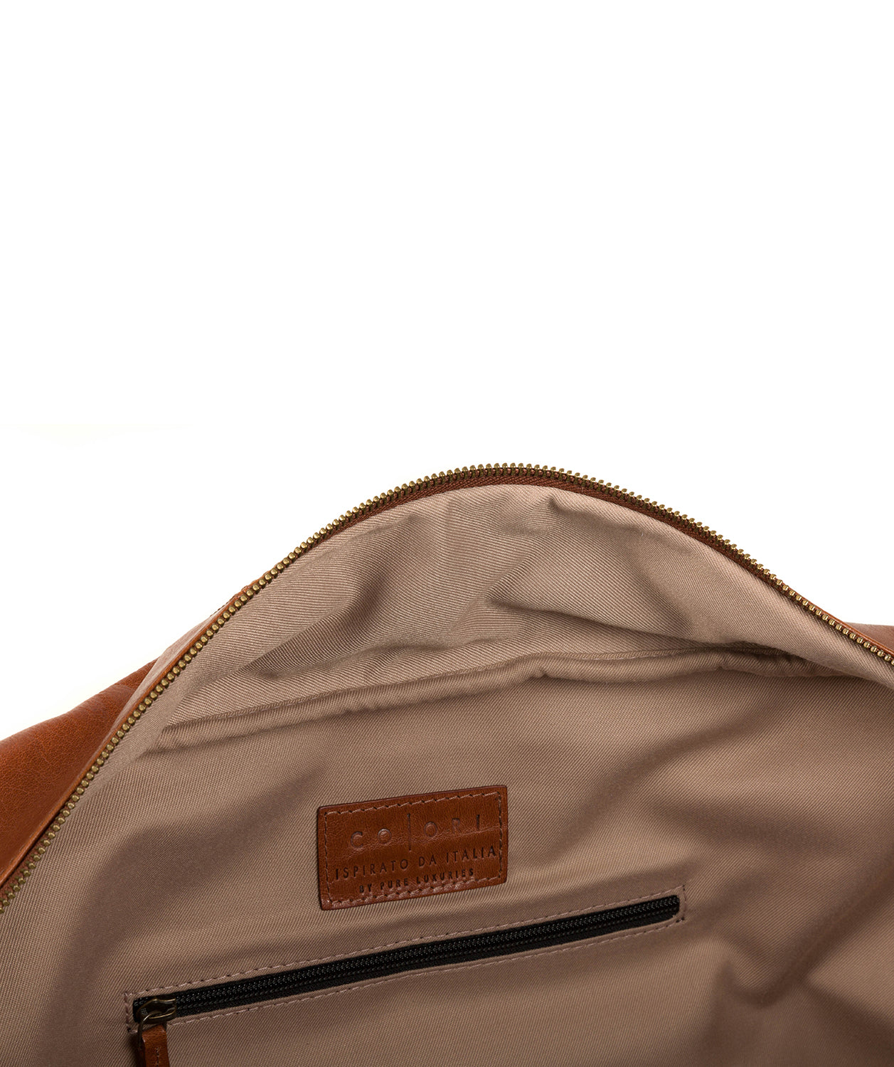 'Giambino' Italian-Inspired Chestnut Leather Holdall