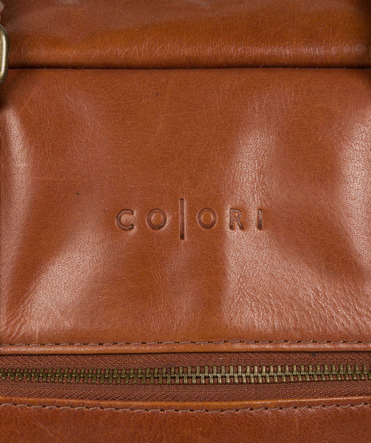 'Giambino' Italian-Inspired Chestnut Leather Holdall