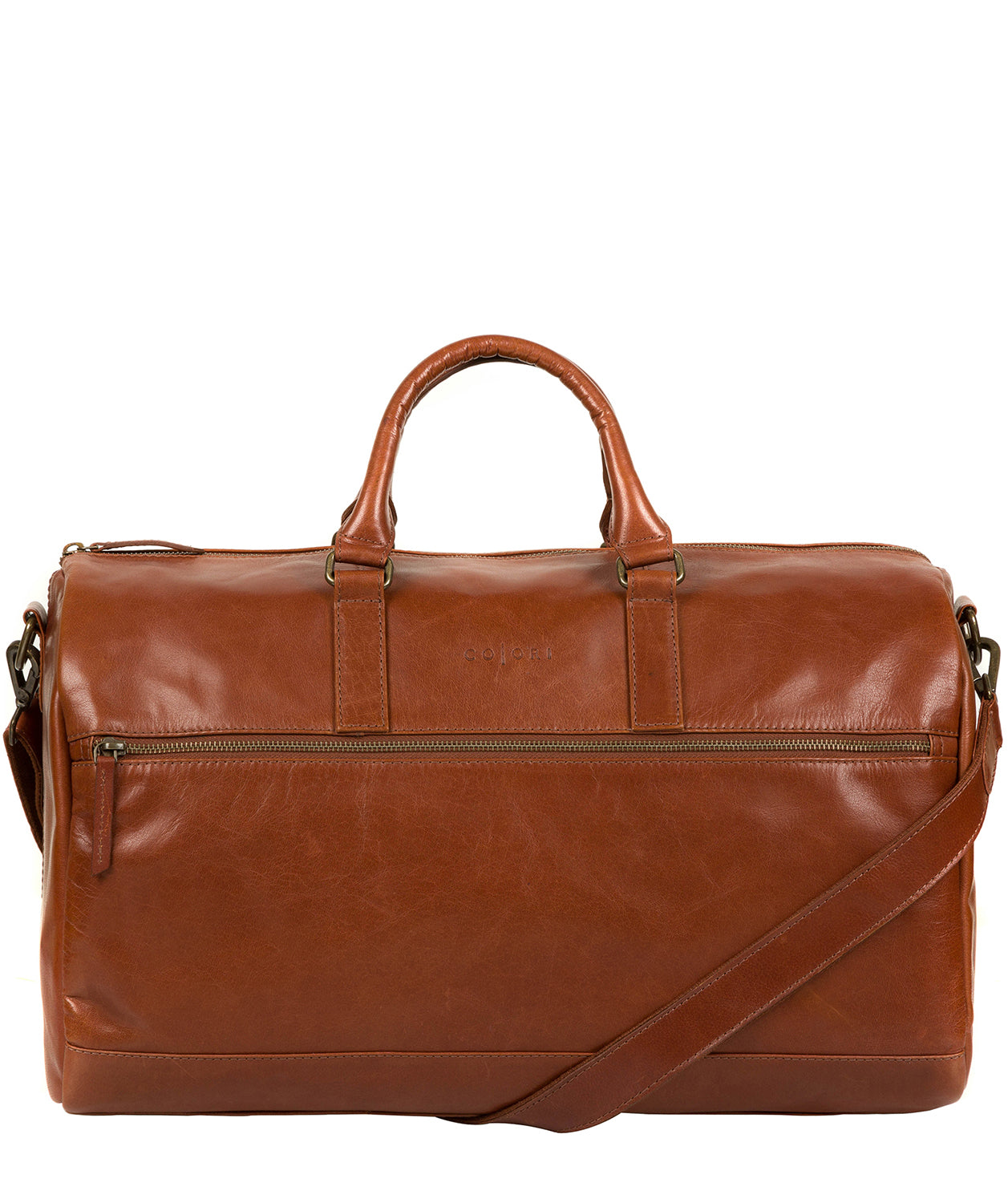 'Lucca' Italian-Inspired Chestnut Leather Holdall image 1