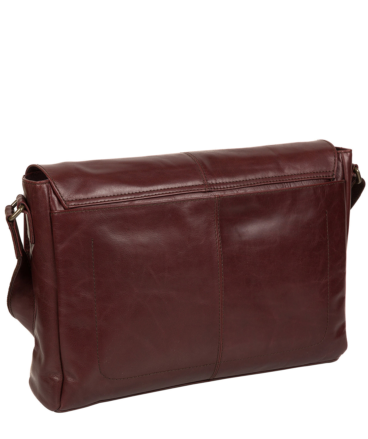 'Maldini' Italian-Inspired Brown Leather Messenger Bag