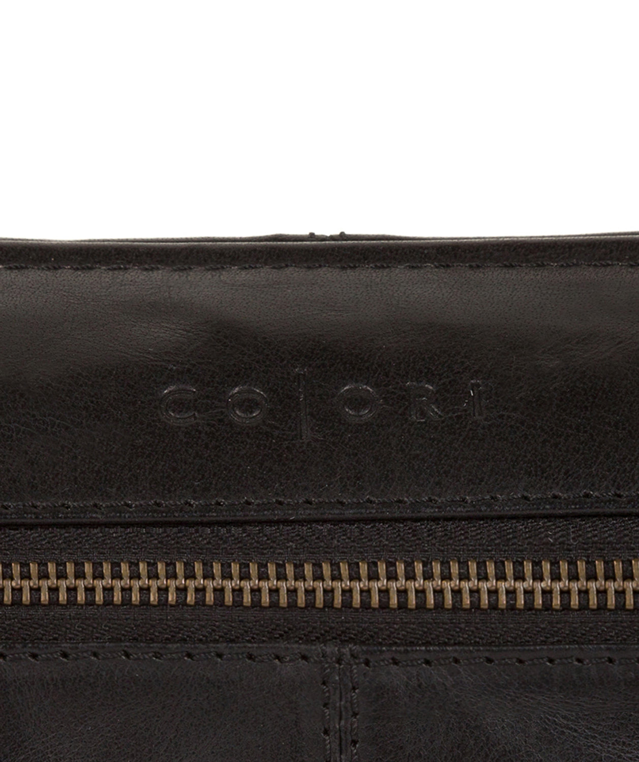 'Morano' Italian-Inspired Black Leather Washbag