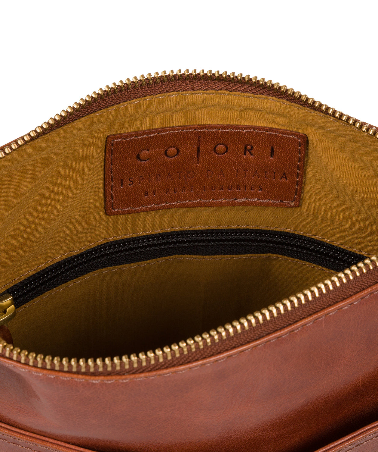 'Siena' Italian-Inspired Chestnut Leather Cross Body Bag