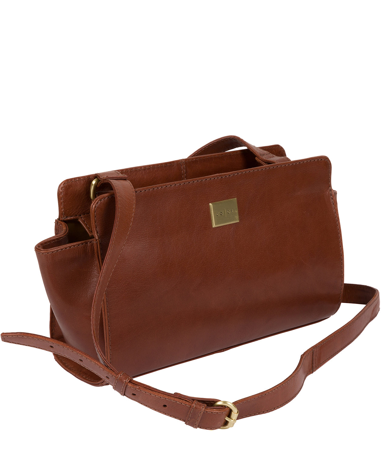 'Valentina' Italian-Inspired Chestnut Cross Body Bag