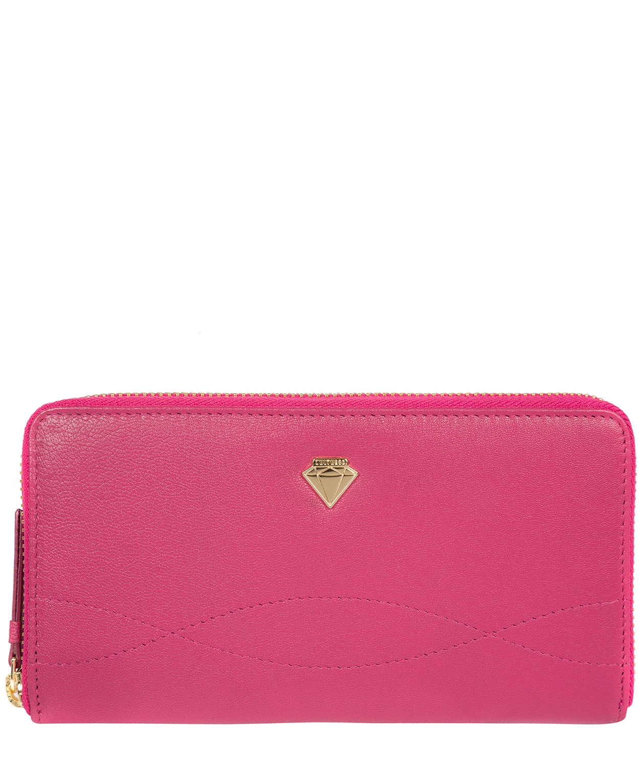 'Banbury' Fuchsia Leather Zip-Round Purse image 1