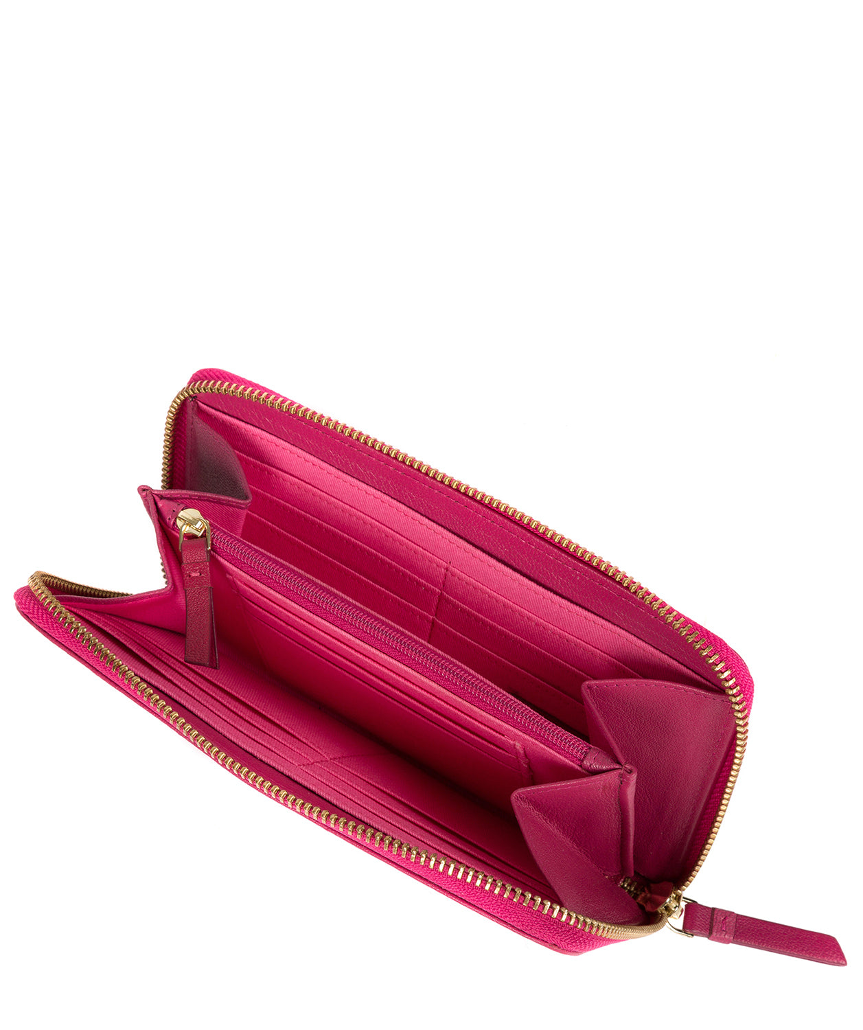 'Banbury' Fuchsia Leather Zip-Round Purse image 4