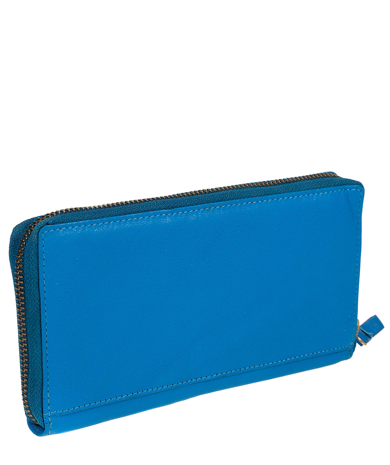 'Ariana' Blue Leather RFID Purse