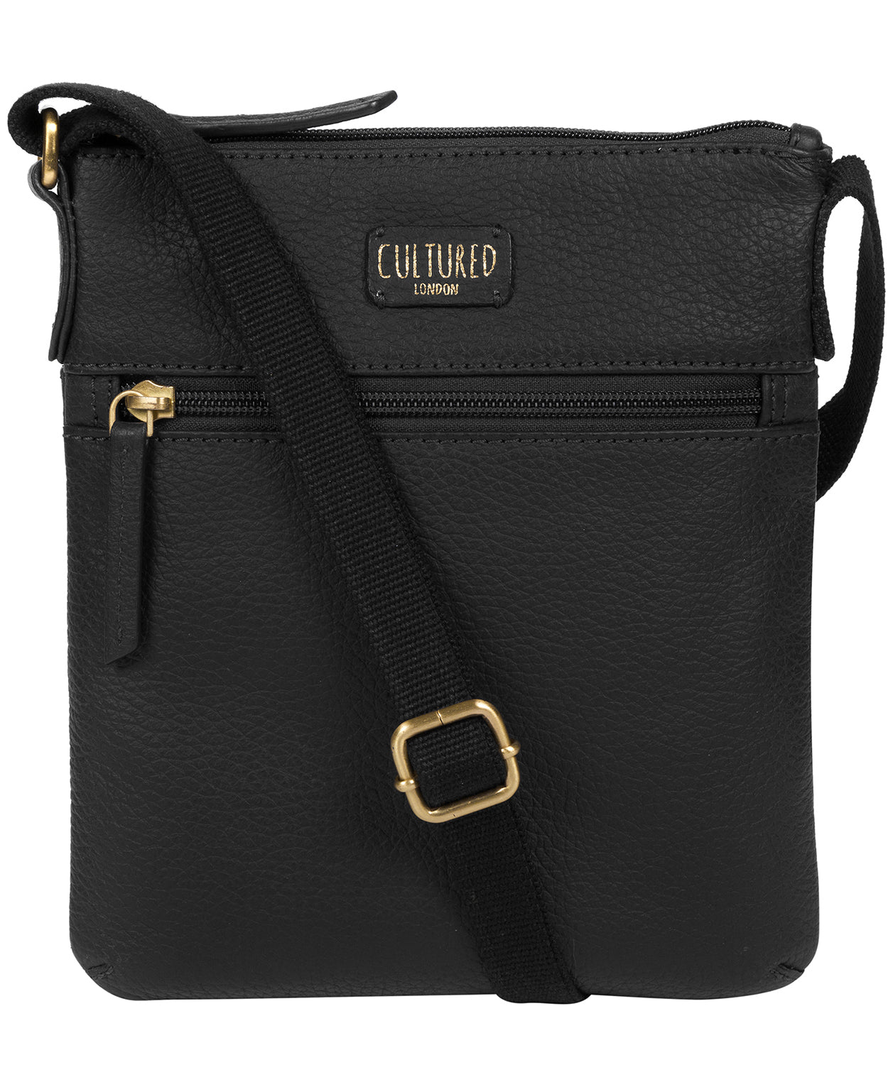 'Zaz' Black Leather Small Cross Body Bag Pure Luxuries London