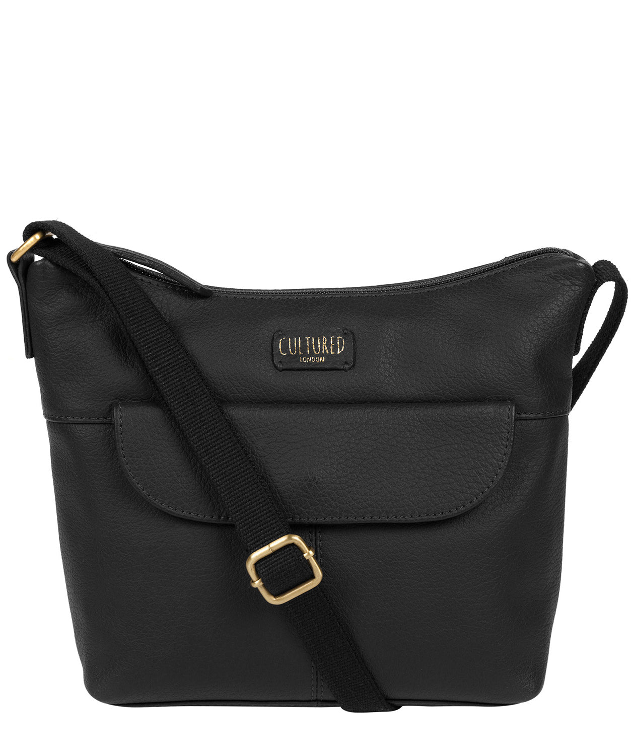 'Amel' Black Leather Small Cross Body Bag image 1