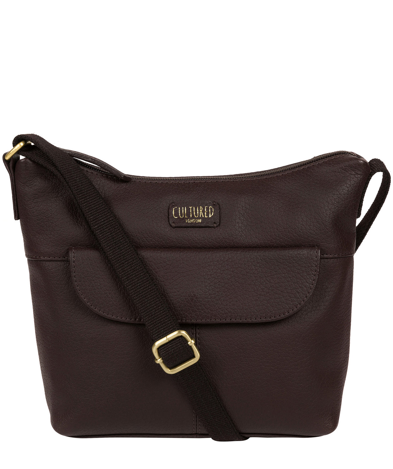 'Amel' Dark Chocolate Leather Small Cross Body Bag image 1