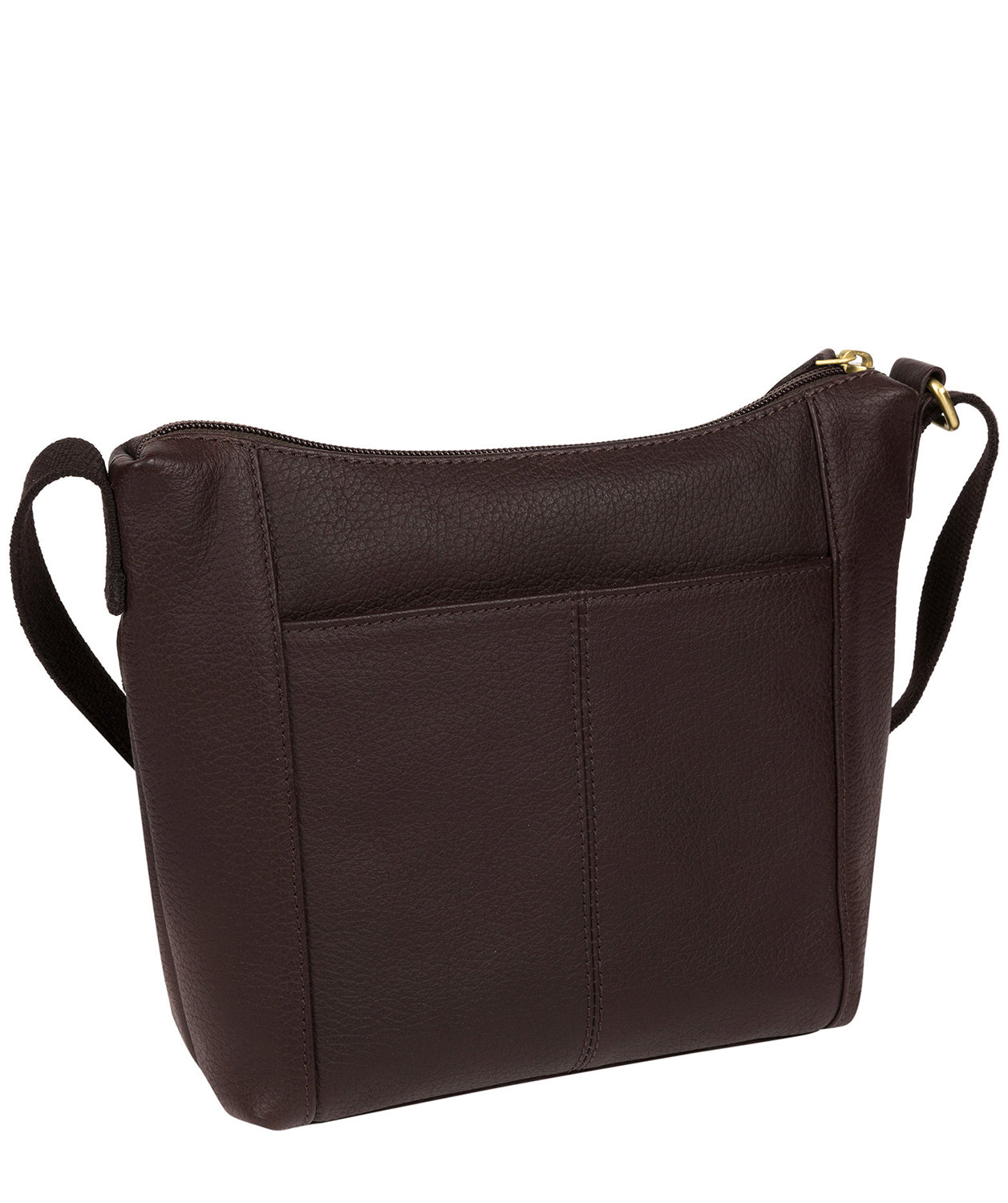 'Amel' Dark Chocolate Leather Small Cross Body Bag image 3