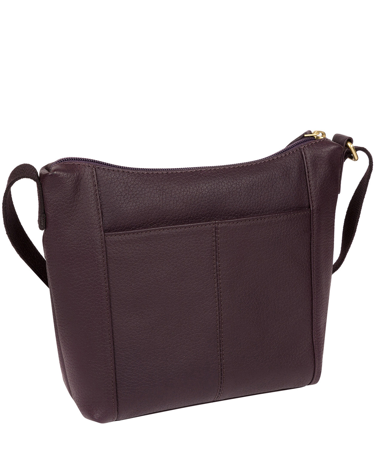 'Amel' Plum Leather Small Cross Body Bag image 4