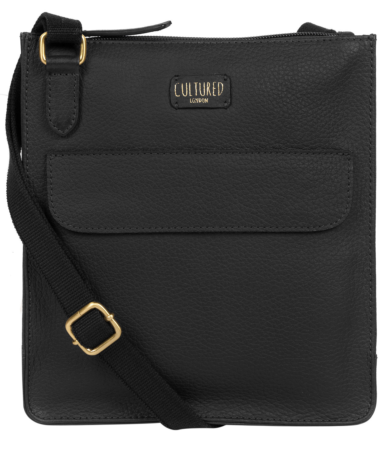 'Celeste' Black Leather Small Cross Body Bag Pure Luxuries London