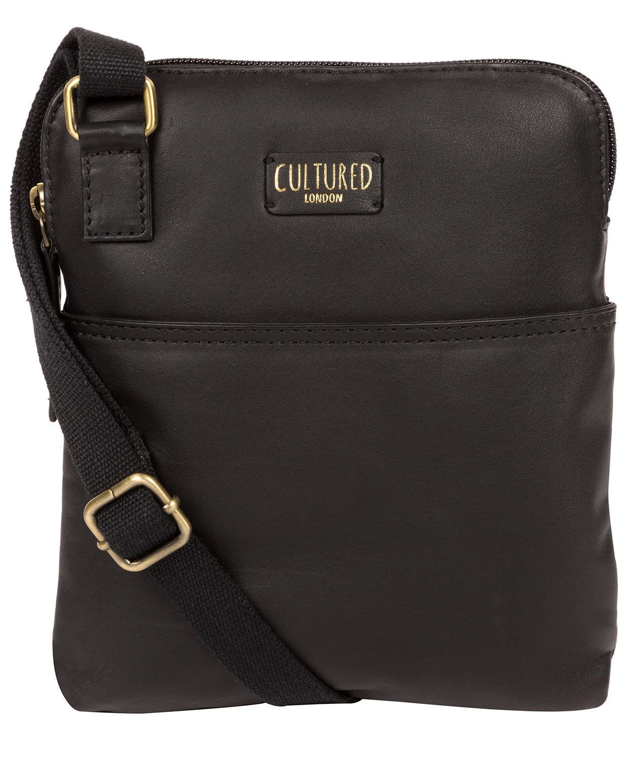 'Marqaux' Ebony Leather Cross Body Bag image 1