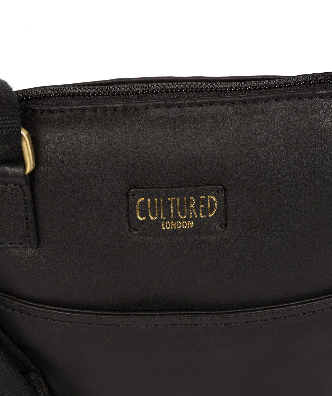 'Marqaux' Ebony Leather Cross Body Bag image 6