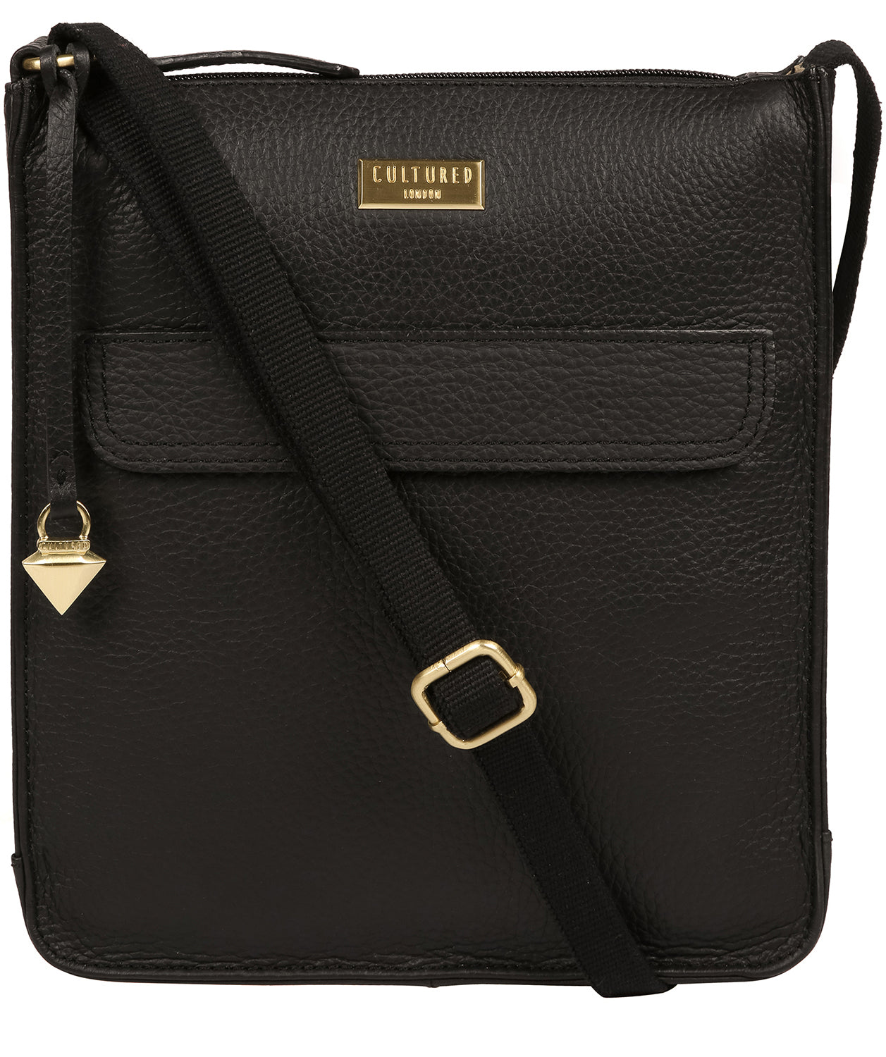 'Beth' Black Leather Cross Body Bag image 1