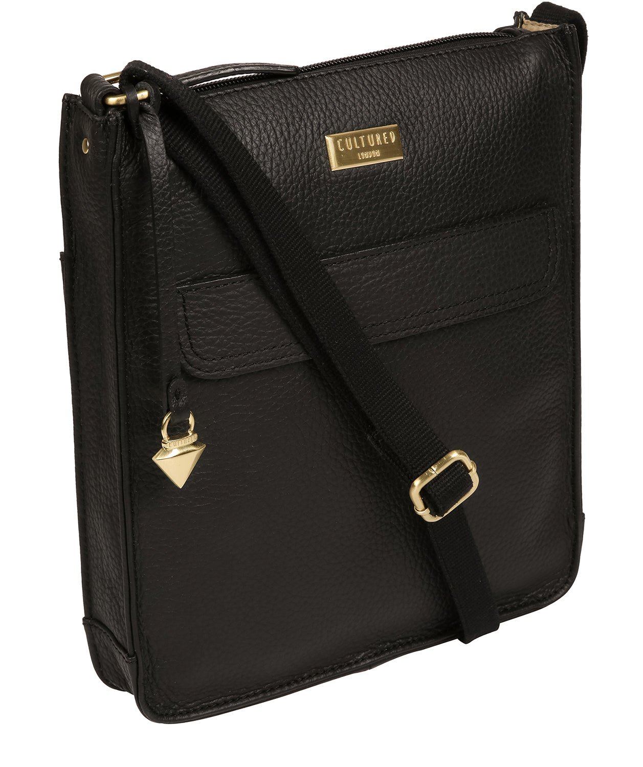 'Beth' Black Leather Cross Body Bag image 5