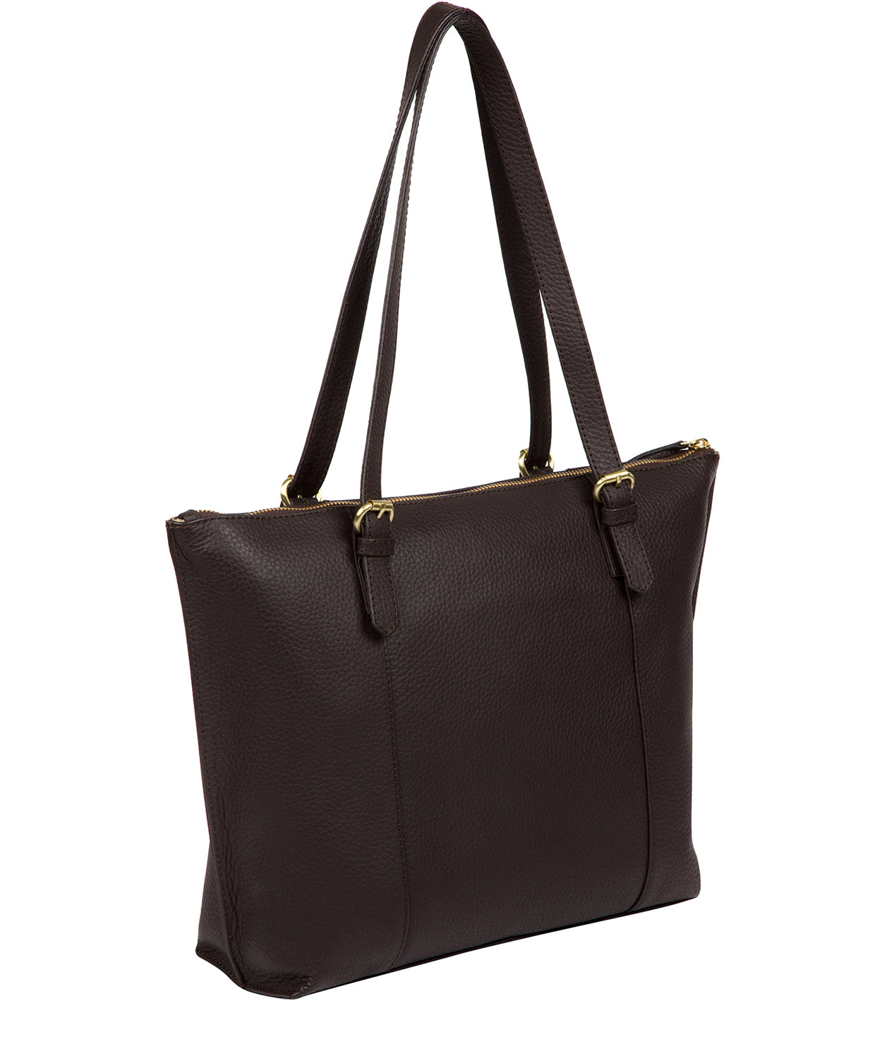 'Pippa' Dark Chocolate Leather Tote Bag image 3