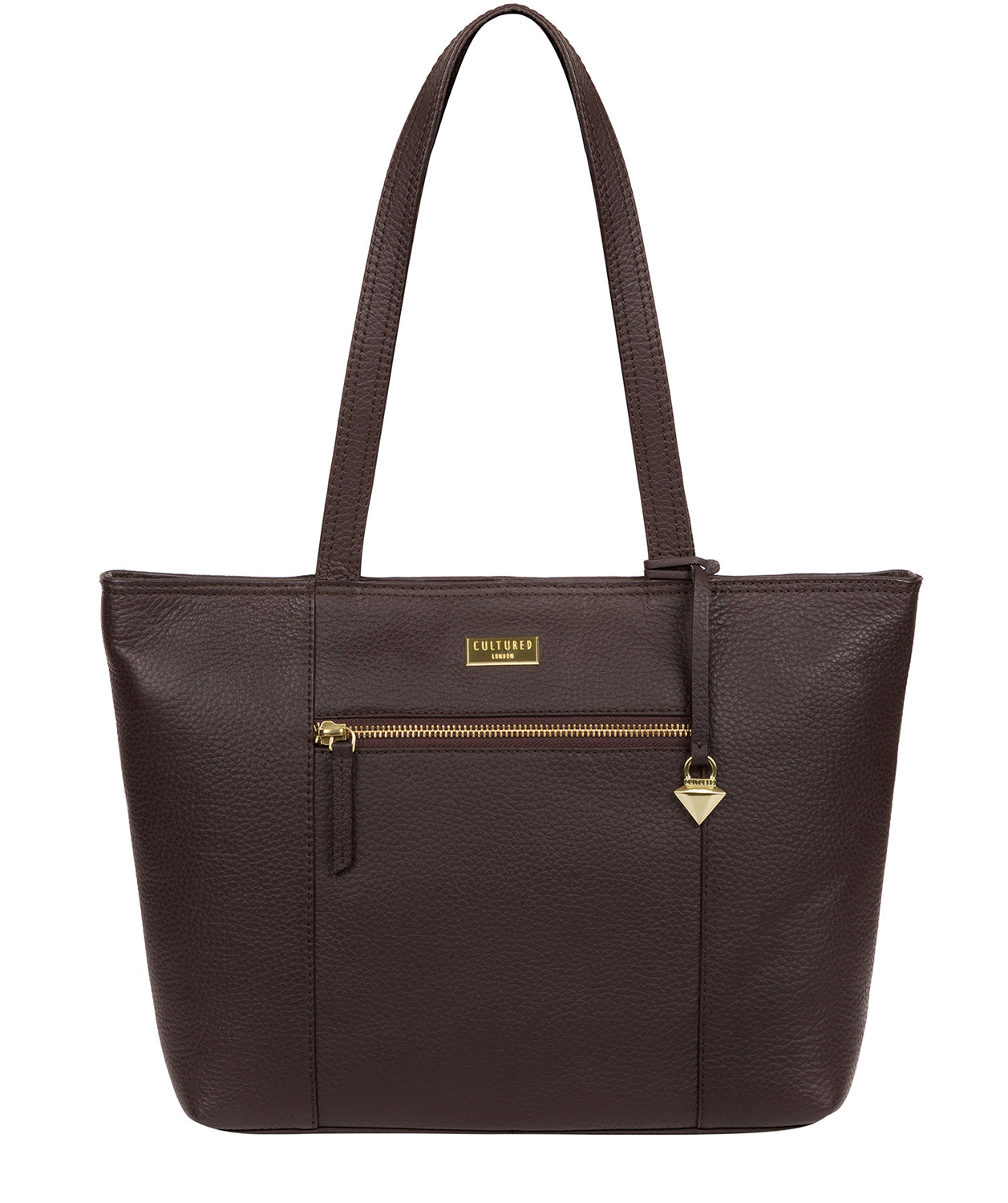 'Dawn' Dark Chocolate Leather Tote Bag image 1