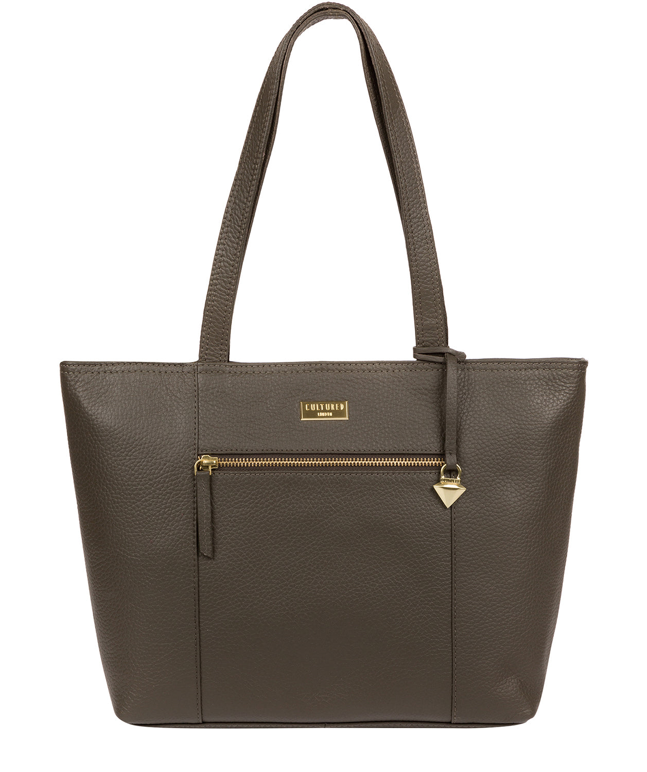 'Dawn' Olive Leather Tote Bag Pure Luxuries London