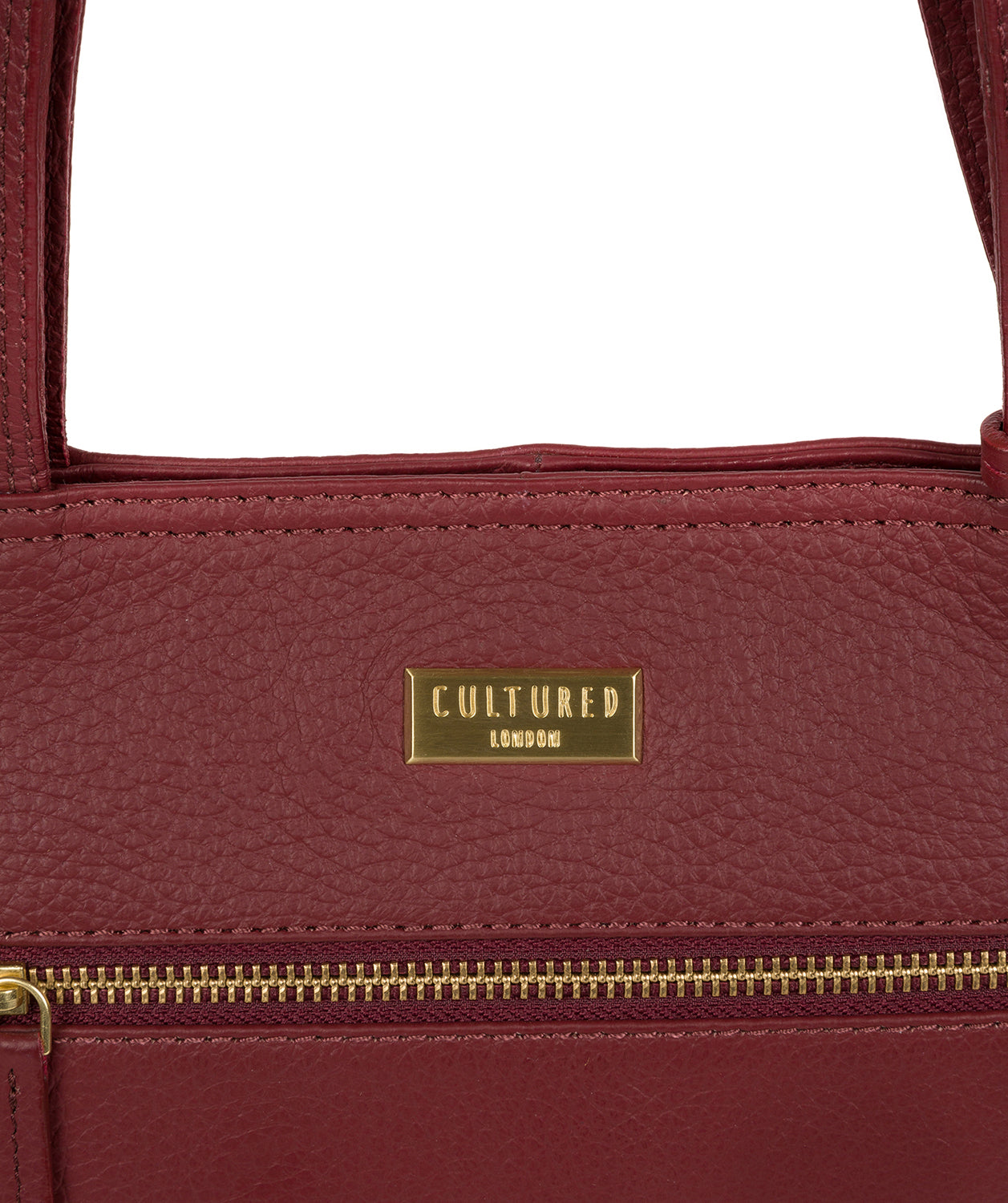 'Dawn' Ruby Red Leather Tote Bag Pure Luxuries London