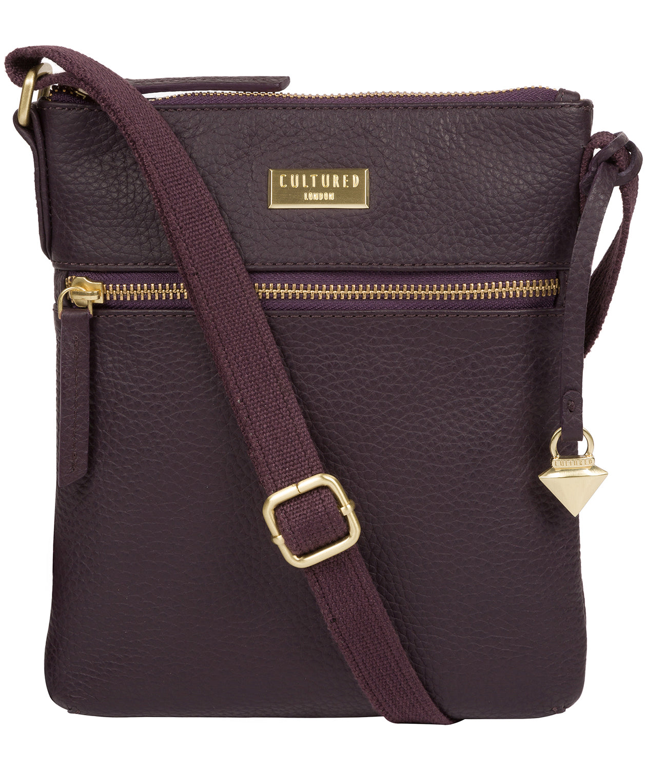 'Helga' Fig Leather Cross Body Bag image 1