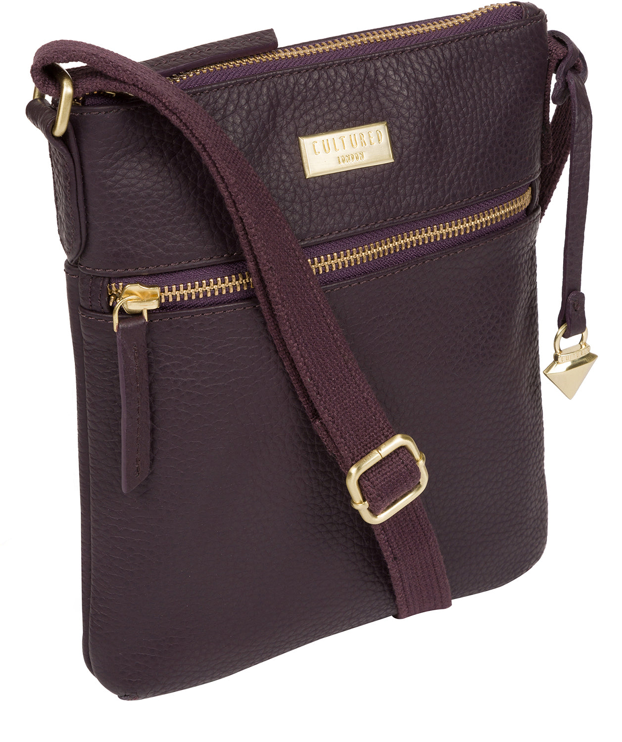 'Helga' Fig Leather Cross Body Bag image 5