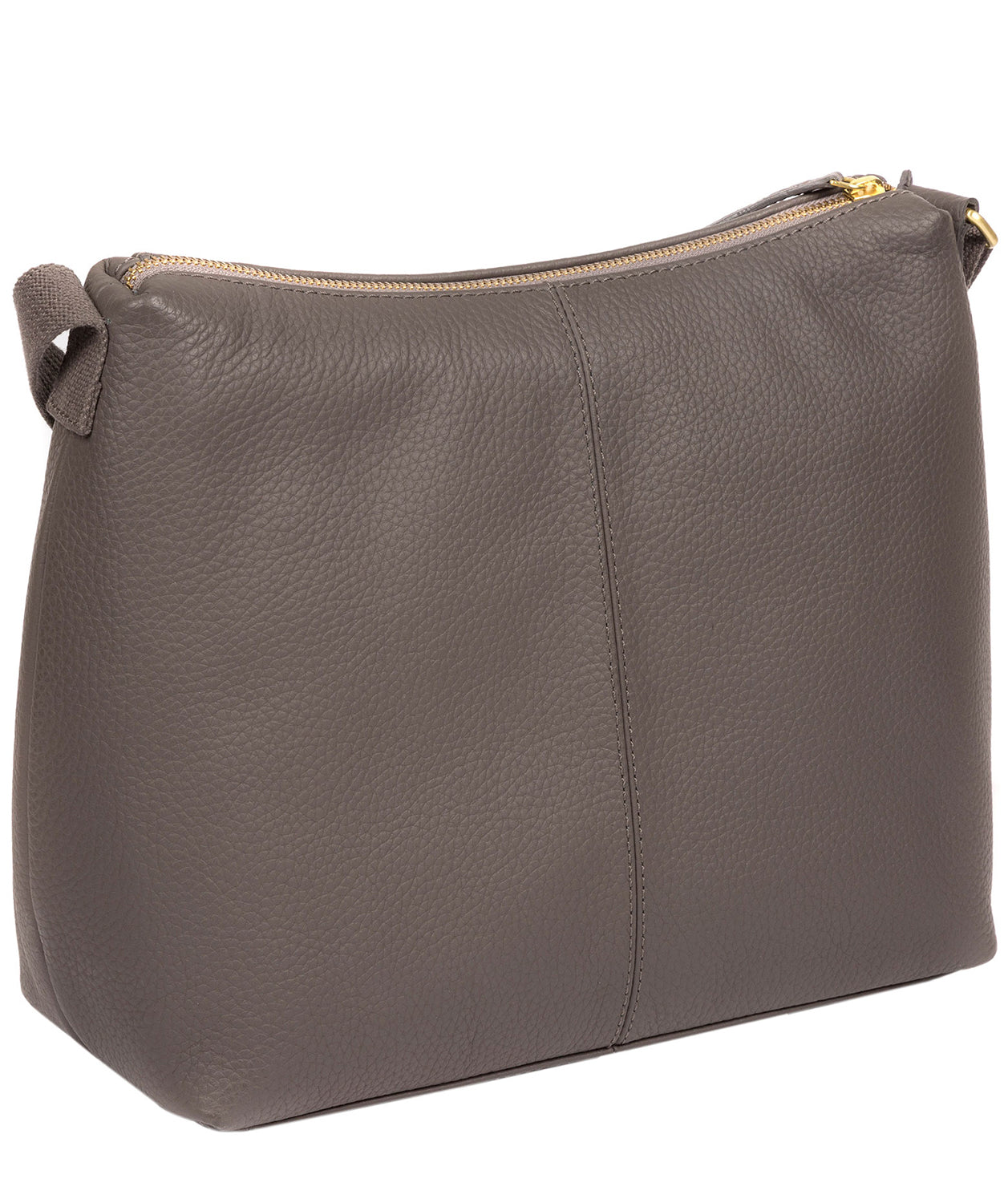 'Henriette' Grey Leather Shoulder Bag Pure Luxuries London