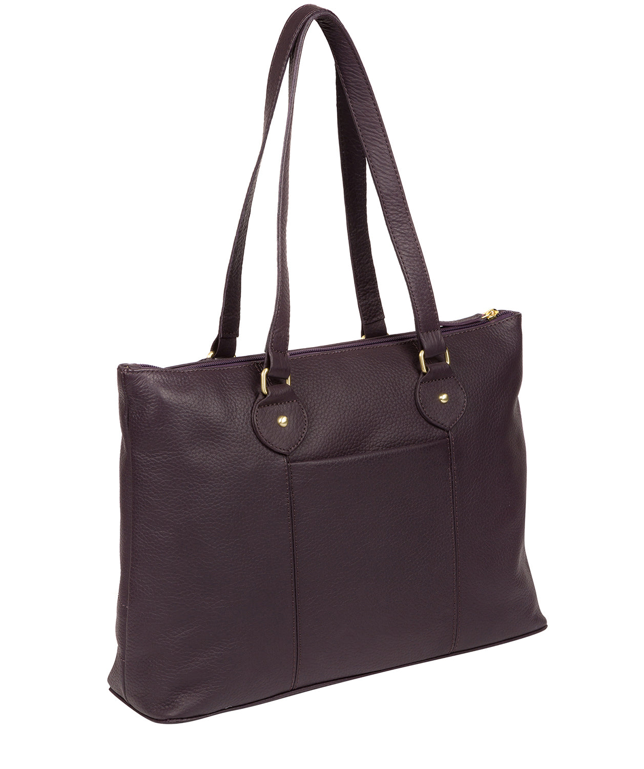 'Idelle' Fig Leather Tote Bag image 3