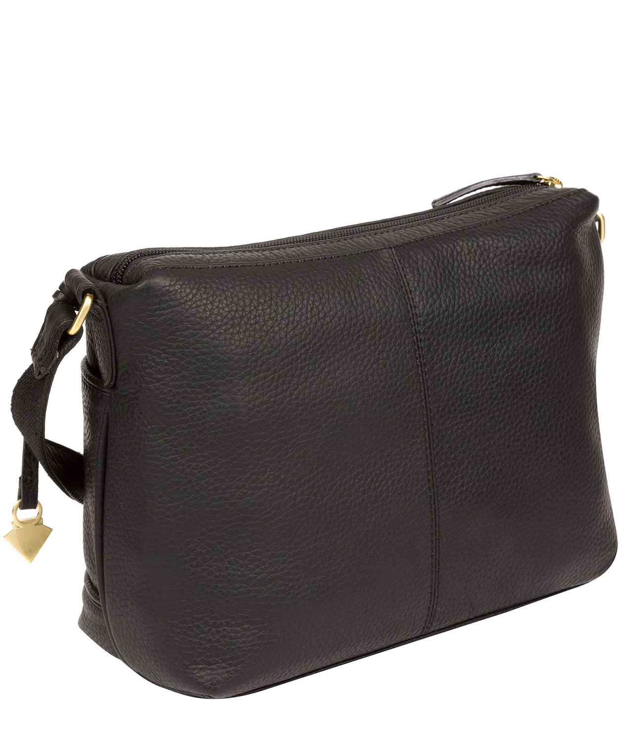 'Duana' Black Leather Shoulder Bag image 3