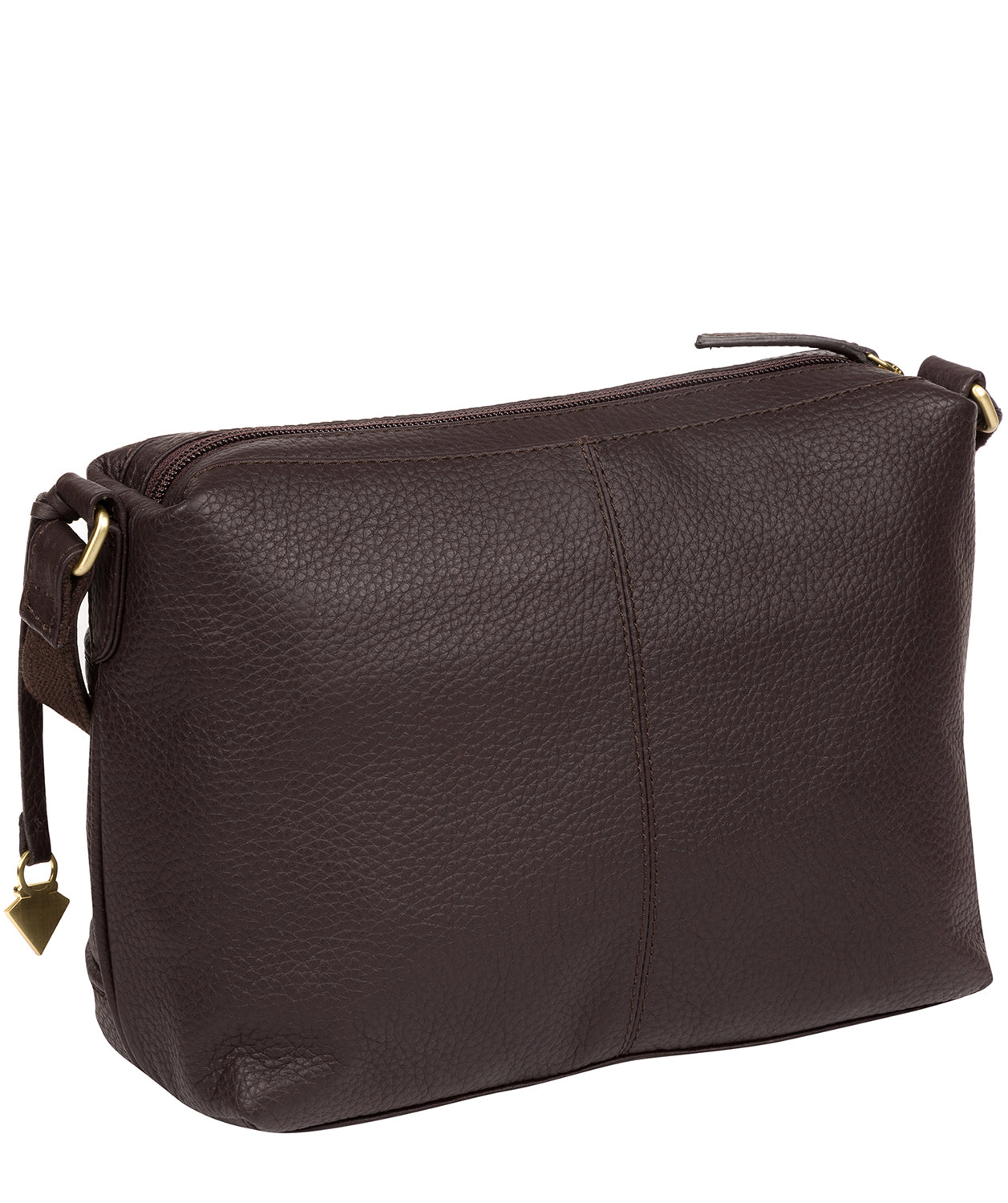 'Duana' Dark Chocolate Leather Shoulder Bag Pure Luxuries London