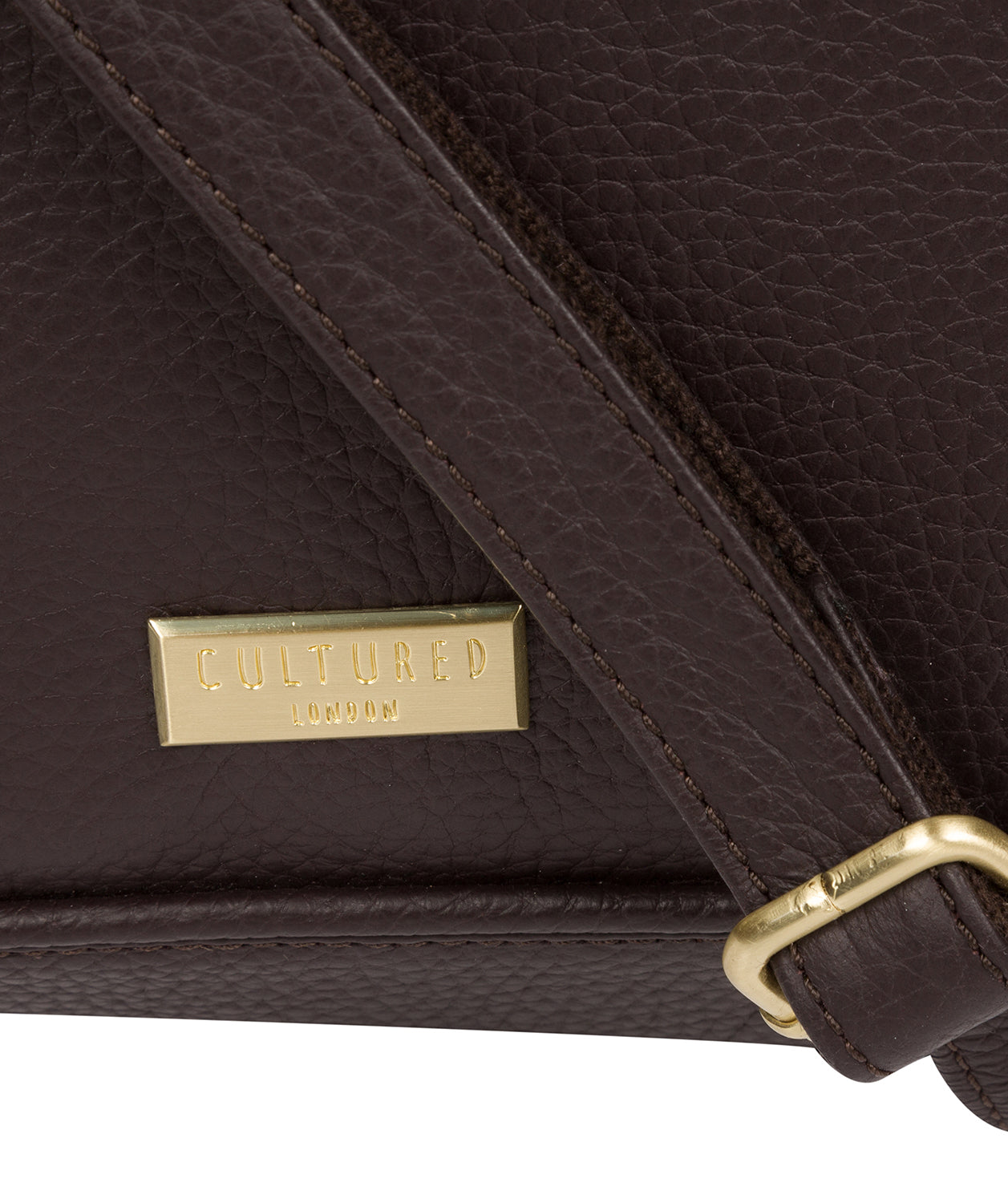 'Duana' Dark Chocolate Leather Shoulder Bag Pure Luxuries London