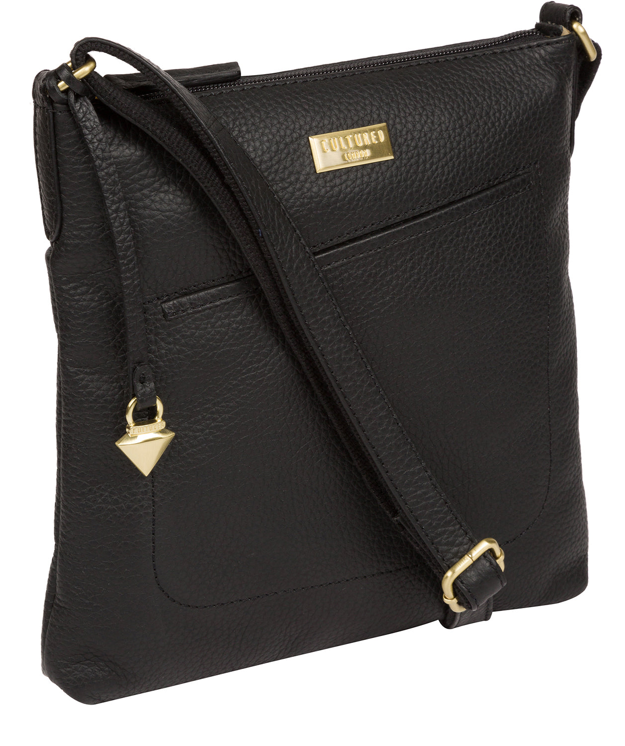 'Bronwyn' Black Leather Cross Body Bag image 5