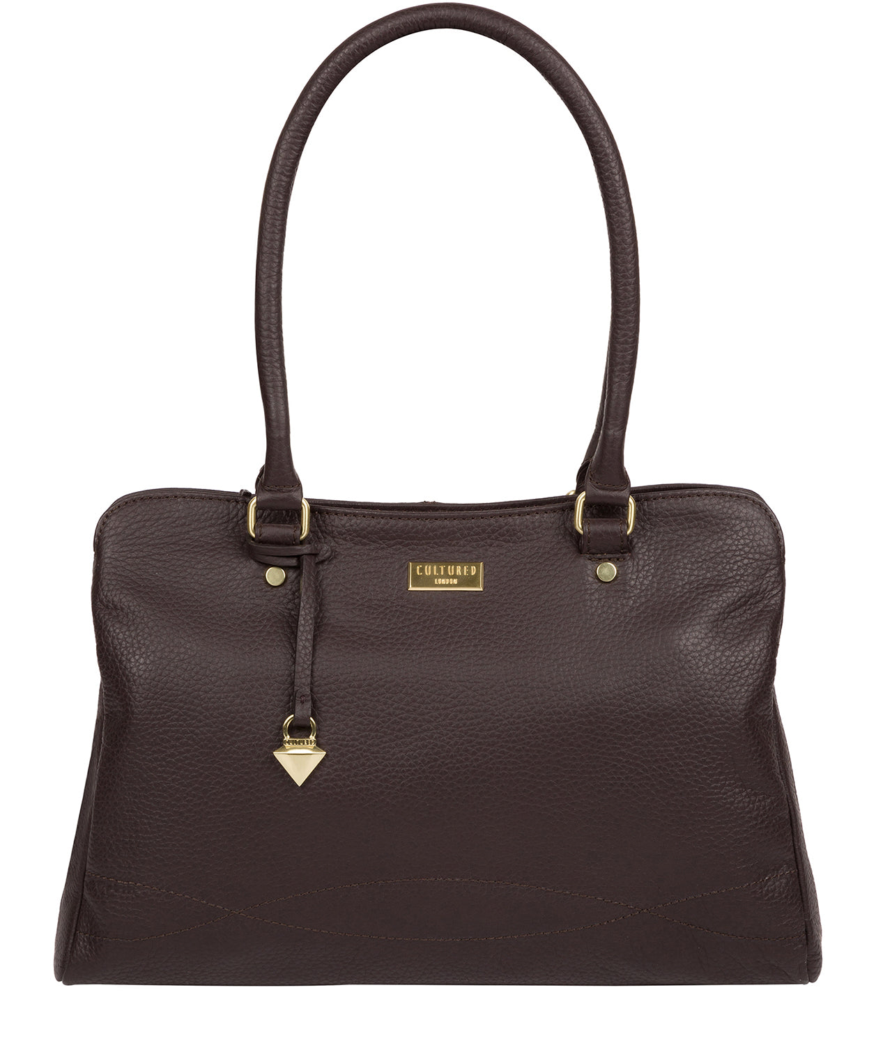 'Kiona' Dark Chocolate Leather Handbag Pure Luxuries London