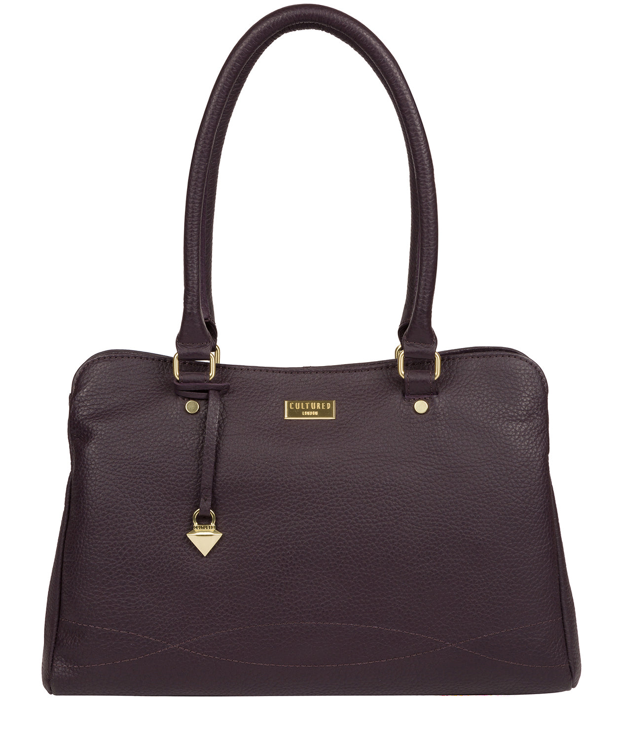 'Kiona' Fig Leather Handbag image 1