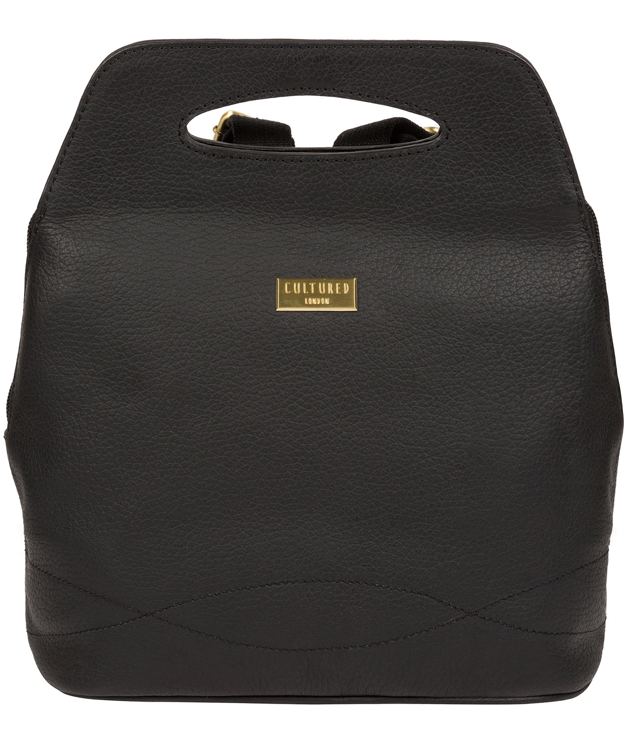 'Priya' Black Leather Backpack Pure Luxuries London