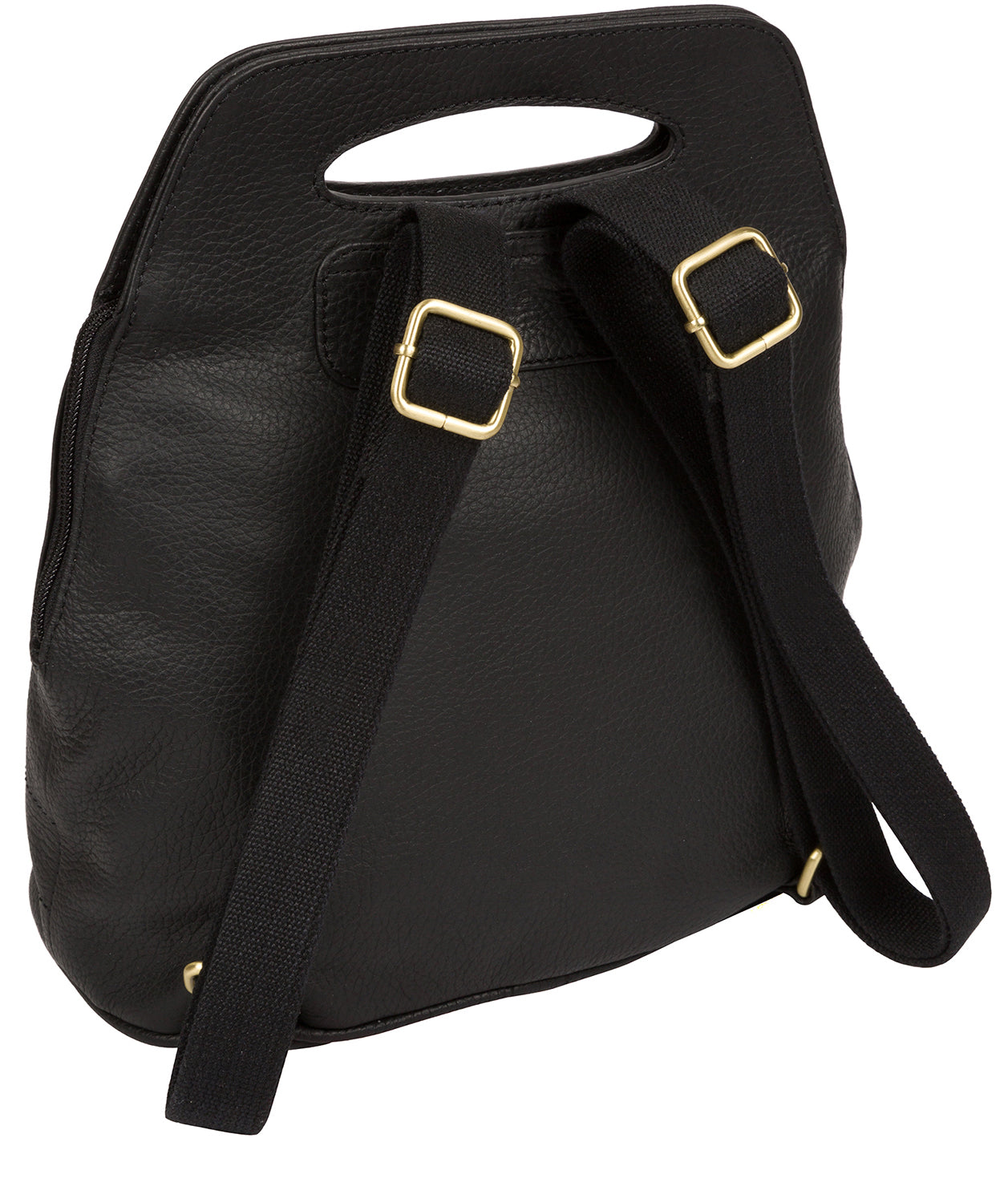 'Priya' Black Leather Backpack Pure Luxuries London