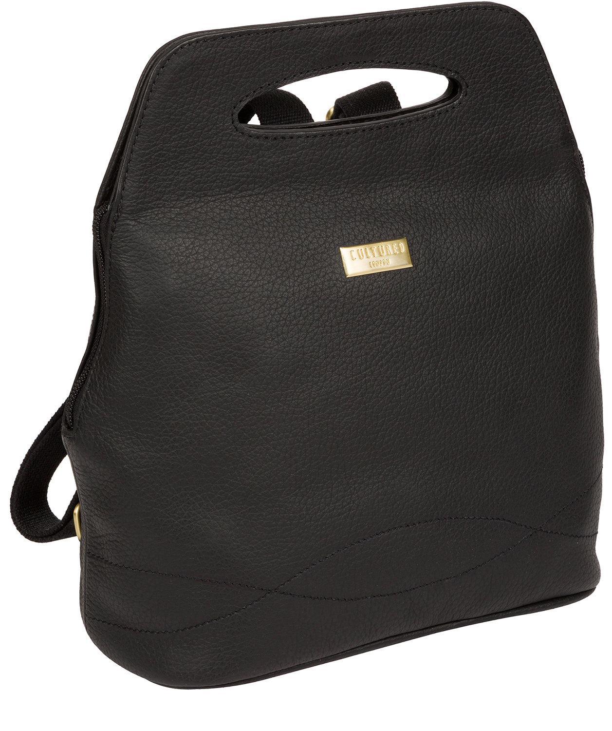 'Priya' Black Leather Backpack Pure Luxuries London