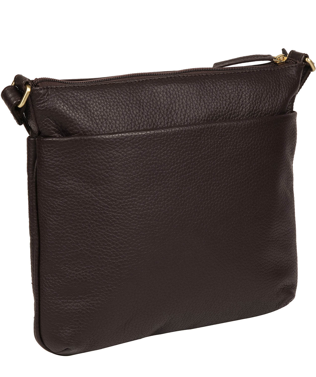 'Gianna' Dark Chocolate Leather Cross Body Bag image 3