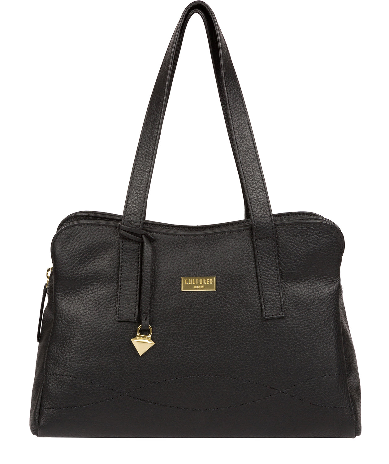 'Liana' Black Leather Handbag image 1